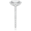 3.50CT.TW RADIANT LAB DIAMOND UNDERHALO SOLITAIRE TWO TONE ENGAGEMENT RING - Nazarelle