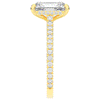 3.50CT.TW RADIANT LAB DIAMOND UNDERHALO SOLITAIRE TWO TONE ENGAGEMENT RING - Nazarelle