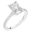 3.50CT.TW RADIANT LAB DIAMOND UNDERHALO SOLITAIRE TWO TONE ENGAGEMENT RING - Nazarelle