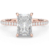 3.50CT.TW RADIANT LAB DIAMOND UNDERHALO SOLITAIRE TWO TONE ENGAGEMENT RING - Nazarelle