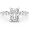 3.50CT.TW RADIANT LAB DIAMOND UNDERHALO SOLITAIRE TWO TONE ENGAGEMENT RING - Nazarelle