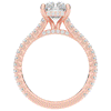 3.50CT.TW RADIANT LAB DIAMOND UNDERHALO SOLITAIRE TWO TONE ENGAGEMENT RING - Nazarelle