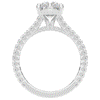 3.50CT.TW RADIANT LAB DIAMOND UNDERHALO SOLITAIRE TWO TONE ENGAGEMENT RING - Nazarelle