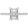 3.50CT.TW RADIANT LAB DIAMOND UNDERHALO SOLITAIRE TWO TONE ENGAGEMENT RING - Nazarelle