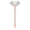 3.50CT.TW RADIANT LAB DIAMOND UNDERHALO SOLITAIRE TWO TONE ENGAGEMENT RING - Nazarelle