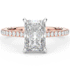 3.50CT.TW RADIANT LAB DIAMOND UNDERHALO SOLITAIRE TWO TONE ENGAGEMENT RING - Nazarelle