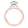 3.50CT.TW RADIANT LAB DIAMOND UNDERHALO SOLITAIRE TWO TONE ENGAGEMENT RING - Nazarelle