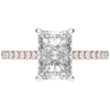 3.50CT.TW RADIANT LAB DIAMOND UNDERHALO SOLITAIRE TWO TONE ENGAGEMENT RING - Nazarelle