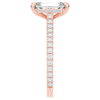 3.50CT.TW EMERALD CUT LAB DIAMOND UNDERHALO SOLITAIRE ENGAGEMENT RING - Nazarelle
