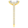 3.50CT.TW EMERALD CUT LAB DIAMOND UNDERHALO SOLITAIRE ENGAGEMENT RING - Nazarelle