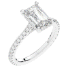 3.50CT.TW EMERALD CUT LAB DIAMOND UNDERHALO SOLITAIRE ENGAGEMENT RING - Nazarelle