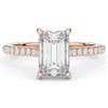 3.50CT.TW EMERALD CUT LAB DIAMOND UNDERHALO SOLITAIRE ENGAGEMENT RING - Nazarelle