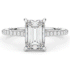 3.50CT.TW EMERALD CUT LAB DIAMOND UNDERHALO SOLITAIRE ENGAGEMENT RING - Nazarelle