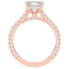 3.50CT.TW EMERALD CUT LAB DIAMOND UNDERHALO SOLITAIRE ENGAGEMENT RING - Nazarelle