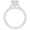 3.50CT.TW EMERALD CUT LAB DIAMOND UNDERHALO SOLITAIRE ENGAGEMENT RING - Nazarelle