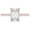3.50CT.TW EMERALD CUT LAB DIAMOND UNDERHALO SOLITAIRE ENGAGEMENT RING - Nazarelle