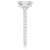 2.10CT.TW EMERALD CUT LAB DIAMOND UNDERHALO SOLITAIRE ENGAGEMENT RING - Nazarelle