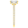 2.10CT.TW EMERALD CUT LAB DIAMOND UNDERHALO SOLITAIRE ENGAGEMENT RING - Nazarelle