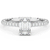 2.10CT.TW EMERALD CUT LAB DIAMOND UNDERHALO SOLITAIRE ENGAGEMENT RING - Nazarelle