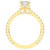 2.10CT.TW EMERALD CUT LAB DIAMOND UNDERHALO SOLITAIRE ENGAGEMENT RING - Nazarelle