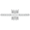 2.10CT.TW EMERALD CUT LAB DIAMOND UNDERHALO SOLITAIRE ENGAGEMENT RING - Nazarelle