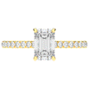 2.10CT.TW EMERALD CUT LAB DIAMOND UNDERHALO SOLITAIRE ENGAGEMENT RING - Nazarelle