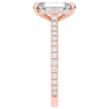 3.50CT.TW EMERALD CUT LAB DIAMOND UNDERHALO SOLITAIRE TWO TONE ENGAGEMENT RING - Nazarelle