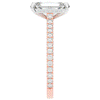 3.50CT.TW EMERALD CUT LAB DIAMOND UNDERHALO SOLITAIRE TWO TONE ENGAGEMENT RING - Nazarelle