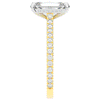 3.50CT.TW EMERALD CUT LAB DIAMOND UNDERHALO SOLITAIRE TWO TONE ENGAGEMENT RING - Nazarelle