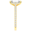 3.50CT.TW EMERALD CUT LAB DIAMOND UNDERHALO SOLITAIRE TWO TONE ENGAGEMENT RING - Nazarelle