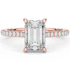 3.50CT.TW EMERALD CUT LAB DIAMOND UNDERHALO SOLITAIRE TWO TONE ENGAGEMENT RING - Nazarelle