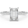 3.50CT.TW EMERALD CUT LAB DIAMOND UNDERHALO SOLITAIRE TWO TONE ENGAGEMENT RING - Nazarelle