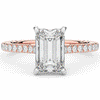 3.50CT.TW EMERALD CUT LAB DIAMOND UNDERHALO SOLITAIRE TWO TONE ENGAGEMENT RING - Nazarelle