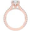 3.50CT.TW EMERALD CUT LAB DIAMOND UNDERHALO SOLITAIRE TWO TONE ENGAGEMENT RING - Nazarelle