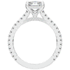 3.50CT.TW EMERALD CUT LAB DIAMOND UNDERHALO SOLITAIRE TWO TONE ENGAGEMENT RING - Nazarelle