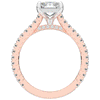3.50CT.TW EMERALD CUT LAB DIAMOND UNDERHALO SOLITAIRE TWO TONE ENGAGEMENT RING - Nazarelle