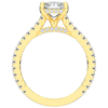 3.50CT.TW EMERALD CUT LAB DIAMOND UNDERHALO SOLITAIRE TWO TONE ENGAGEMENT RING - Nazarelle
