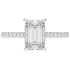 3.50CT.TW EMERALD CUT LAB DIAMOND UNDERHALO SOLITAIRE TWO TONE ENGAGEMENT RING - Nazarelle