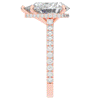 4.60CT.TW PEAR LAB DIAMOND UNDERHALO SOLITAIRE ENGAGEMENT RING - Nazarelle
