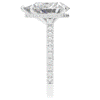4.60CT.TW PEAR LAB DIAMOND UNDERHALO SOLITAIRE ENGAGEMENT RING - Nazarelle