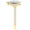 4.60CT.TW PEAR LAB DIAMOND UNDERHALO SOLITAIRE ENGAGEMENT RING - Nazarelle