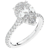 4.60CT.TW PEAR LAB DIAMOND UNDERHALO SOLITAIRE ENGAGEMENT RING - Nazarelle