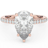 4.60CT.TW PEAR LAB DIAMOND UNDERHALO SOLITAIRE ENGAGEMENT RING - Nazarelle