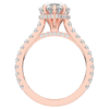 4.60CT.TW PEAR LAB DIAMOND UNDERHALO SOLITAIRE ENGAGEMENT RING - Nazarelle