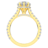 4.60CT.TW PEAR LAB DIAMOND UNDERHALO SOLITAIRE ENGAGEMENT RING - Nazarelle