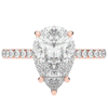 4.60CT.TW PEAR LAB DIAMOND UNDERHALO SOLITAIRE ENGAGEMENT RING - Nazarelle