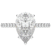 4.60CT.TW PEAR LAB DIAMOND UNDERHALO SOLITAIRE ENGAGEMENT RING - Nazarelle
