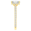2.10CT.TW RADIANT LAB DIAMOND UNDERHALO SOLITAIRE ENGAGEMENT RING - Nazarelle