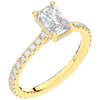 2.10CT.TW RADIANT LAB DIAMOND UNDERHALO SOLITAIRE ENGAGEMENT RING - Nazarelle
