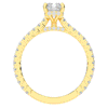2.10CT.TW RADIANT LAB DIAMOND UNDERHALO SOLITAIRE ENGAGEMENT RING - Nazarelle